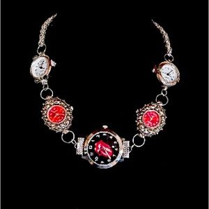 Handmade, watch, choker necklace